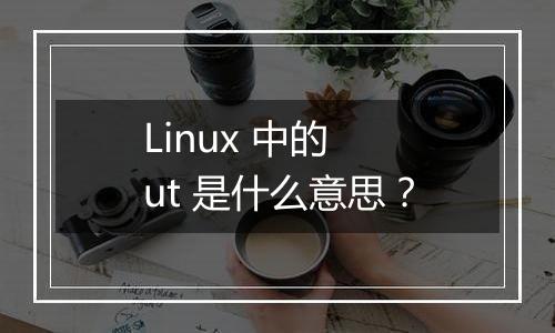 Linux 中的 ut 是什么意思?