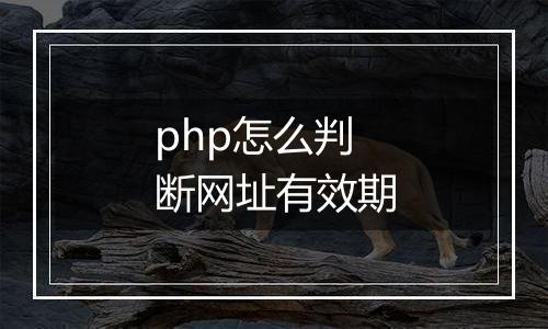 php怎么判断网址有效期