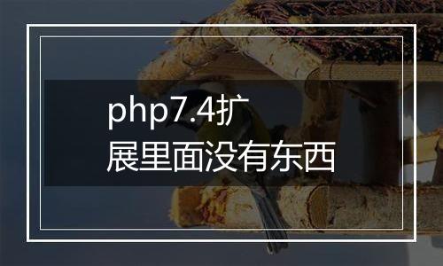 php7.4扩展里面没有东西