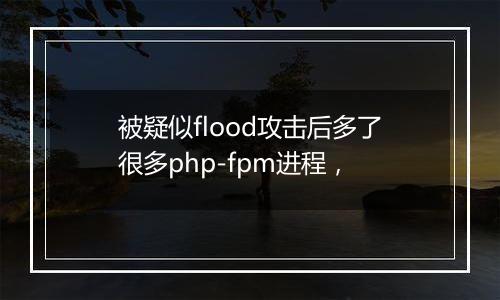 被疑似flood攻击后多了很多php-fpm进程,