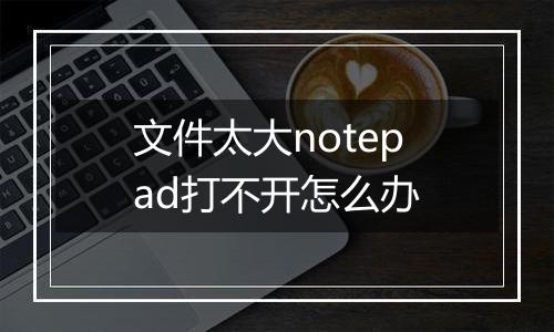 文件太大notepad打不开怎么办