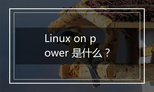 Linux on power 是什么?