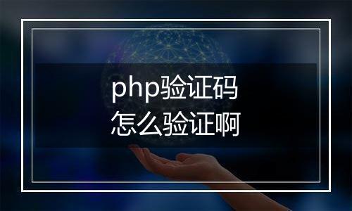php验证码怎么验证啊