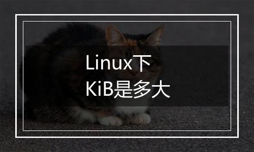 Linux下KiB是多大