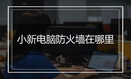 小新电脑防火墙在哪里