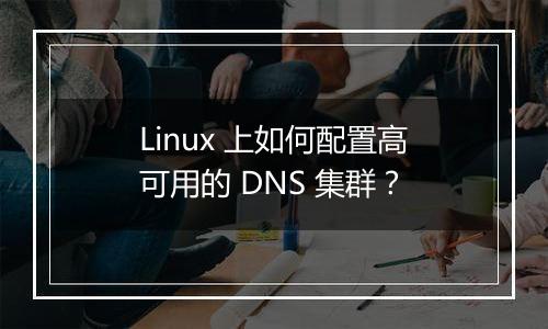 Linux 上如何配置高可用的 DNS 集群?