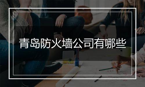 青岛防火墙公司有哪些