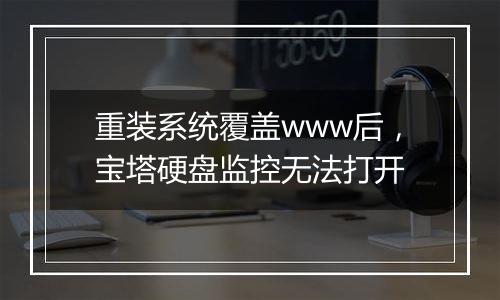 重装系统覆盖www后,宝塔硬盘监控无法打开