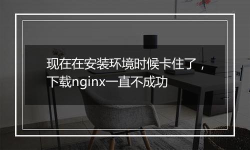 现在在安装环境时候卡住了,下载nginx一直不成功