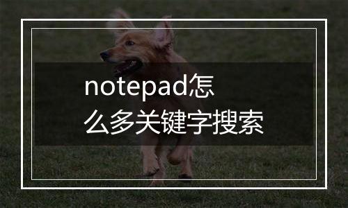 notepad怎么多关键字搜索