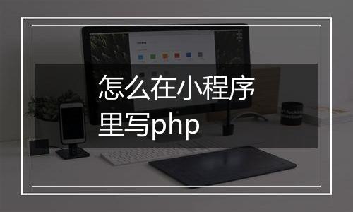 怎么在小程序里写php