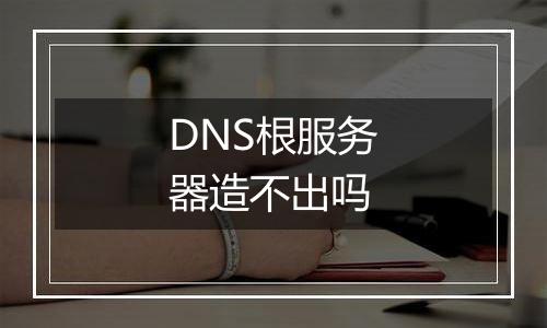 DNS根服务器造不出吗