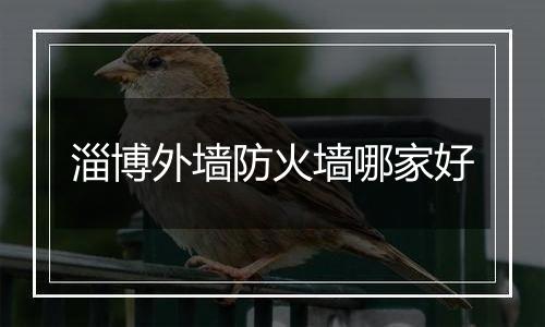 淄博外墙防火墙哪家好