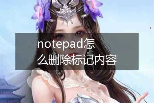 notepad怎么删除标记内容