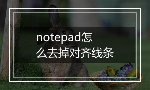 notepad怎么去掉对齐线条