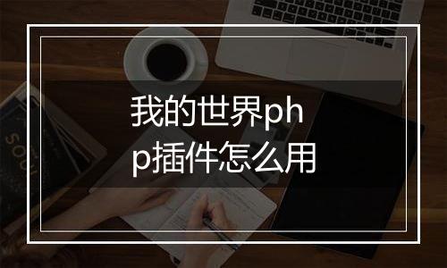 我的世界php插件怎么用