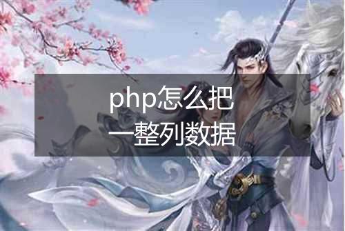 php怎么把一整列数据