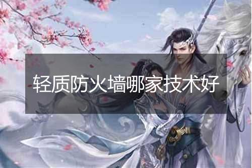轻质防火墙哪家技术好