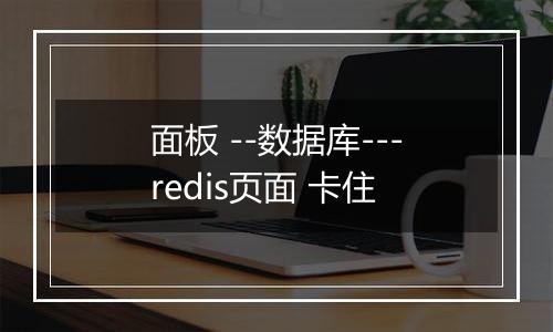 面板 --数据库---redis页面 卡住