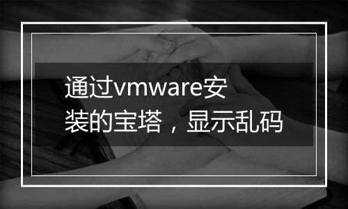 通过vmware安装的宝塔,显示乱码