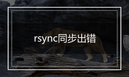 rsync同步出错