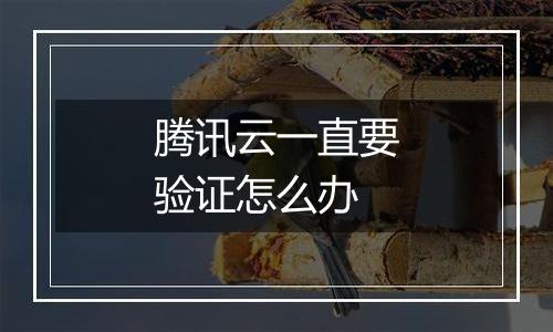 腾讯云一直要验证怎么办