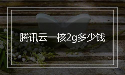 腾讯云一核2g多少钱