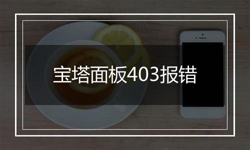 宝塔面板403报错