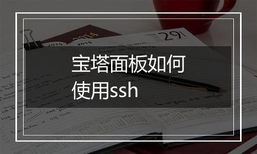 宝塔面板如何使用ssh