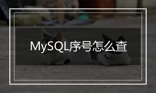 MySQL序号怎么查