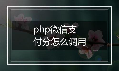 php微信支付分怎么调用