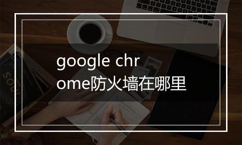 google chrome防火墙在哪里