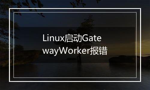 Linux启动GatewayWorker报错