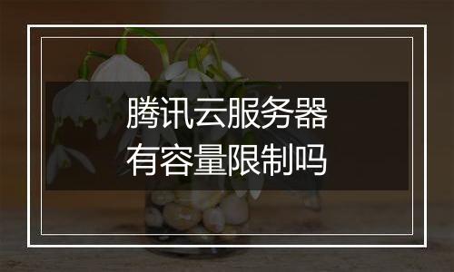 腾讯云服务器有容量限制吗