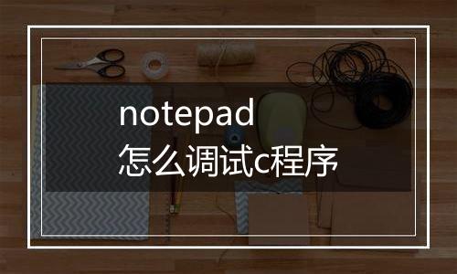 notepad怎么调试c程序
