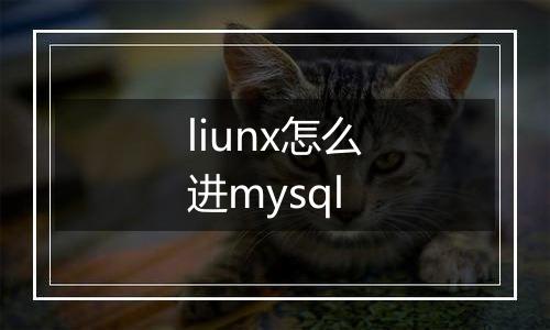 liunx怎么进mysql