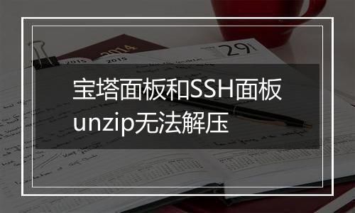 宝塔面板和SSH面板unzip无法解压