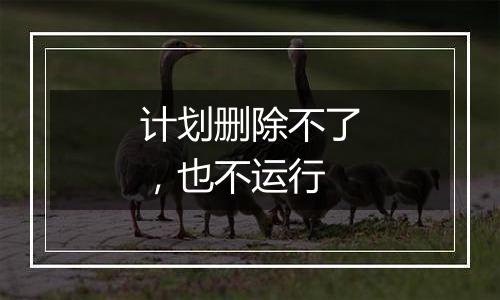 计划删除不了,也不运行
