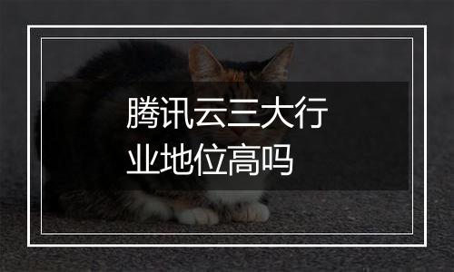 腾讯云三大行业地位高吗