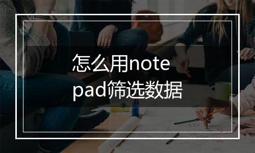 怎么用notepad筛选数据