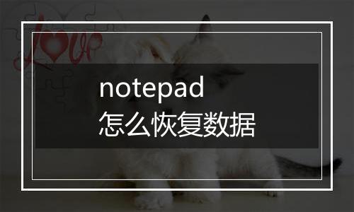 notepad怎么恢复数据