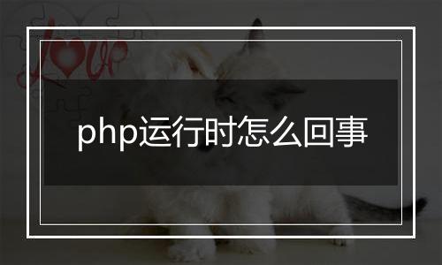 php运行时怎么回事