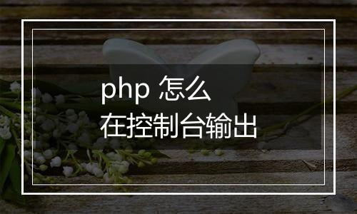 php 怎么在控制台输出
