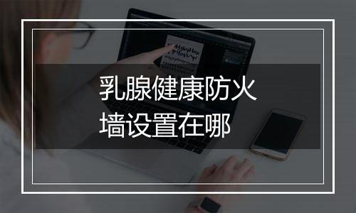 乳腺健康防火墙设置在哪