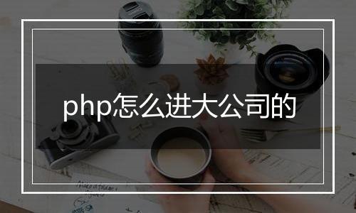 php怎么进大公司的