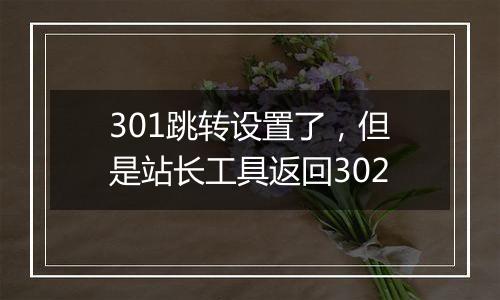 301跳转设置了,但是站长工具返回302