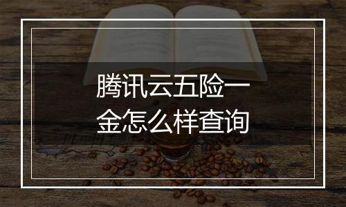 腾讯云五险一金怎么样查询