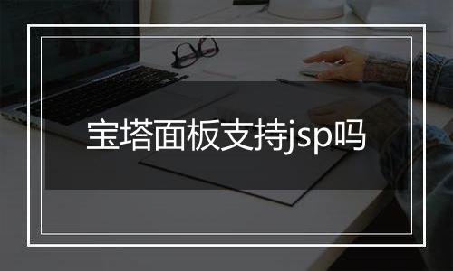 宝塔面板支持jsp吗