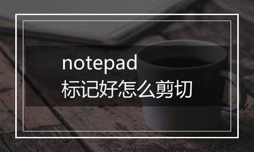 notepad标记好怎么剪切
