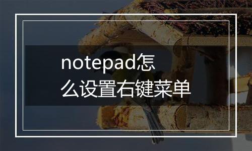 notepad怎么设置右键菜单